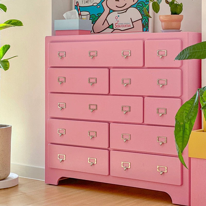 Aesthetic Pink Storage Cabinet