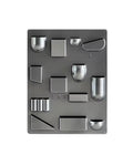 Modular Bauhaus Wall Organizer Silver