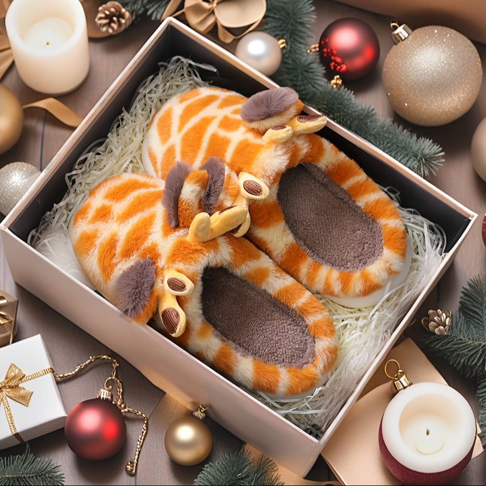 Women's Comfy Giraffe Slippers