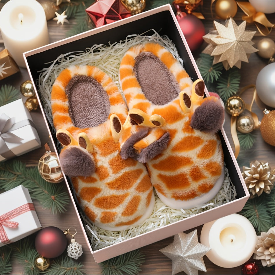 Women's Comfy Giraffe Slippers