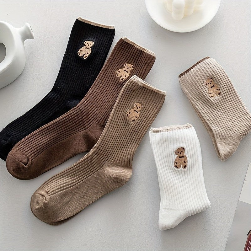Women's Teddy Bear Crew Socks