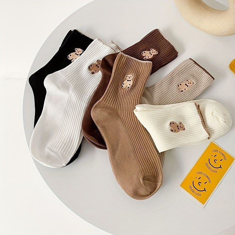 Women's Teddy Bear Crew Socks