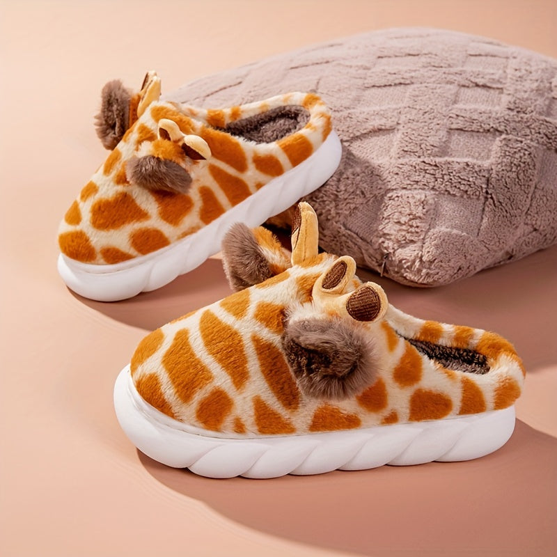 Women's Comfy Giraffe Slippers