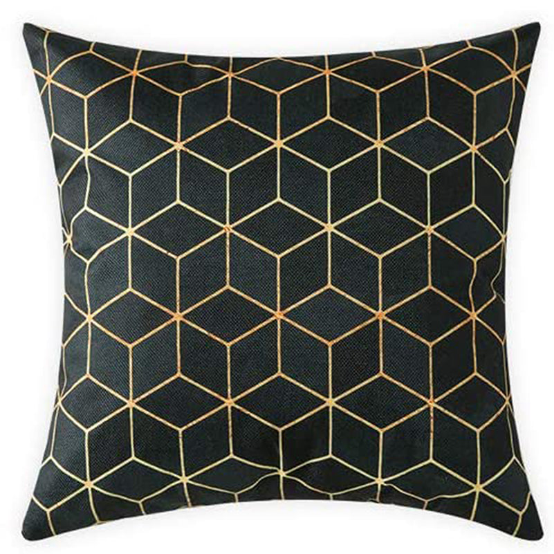 Golden Cushion Covers All Black