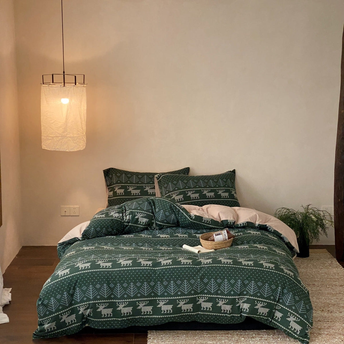 Alpine Fair Isle Cotton Jersey Bedding Set