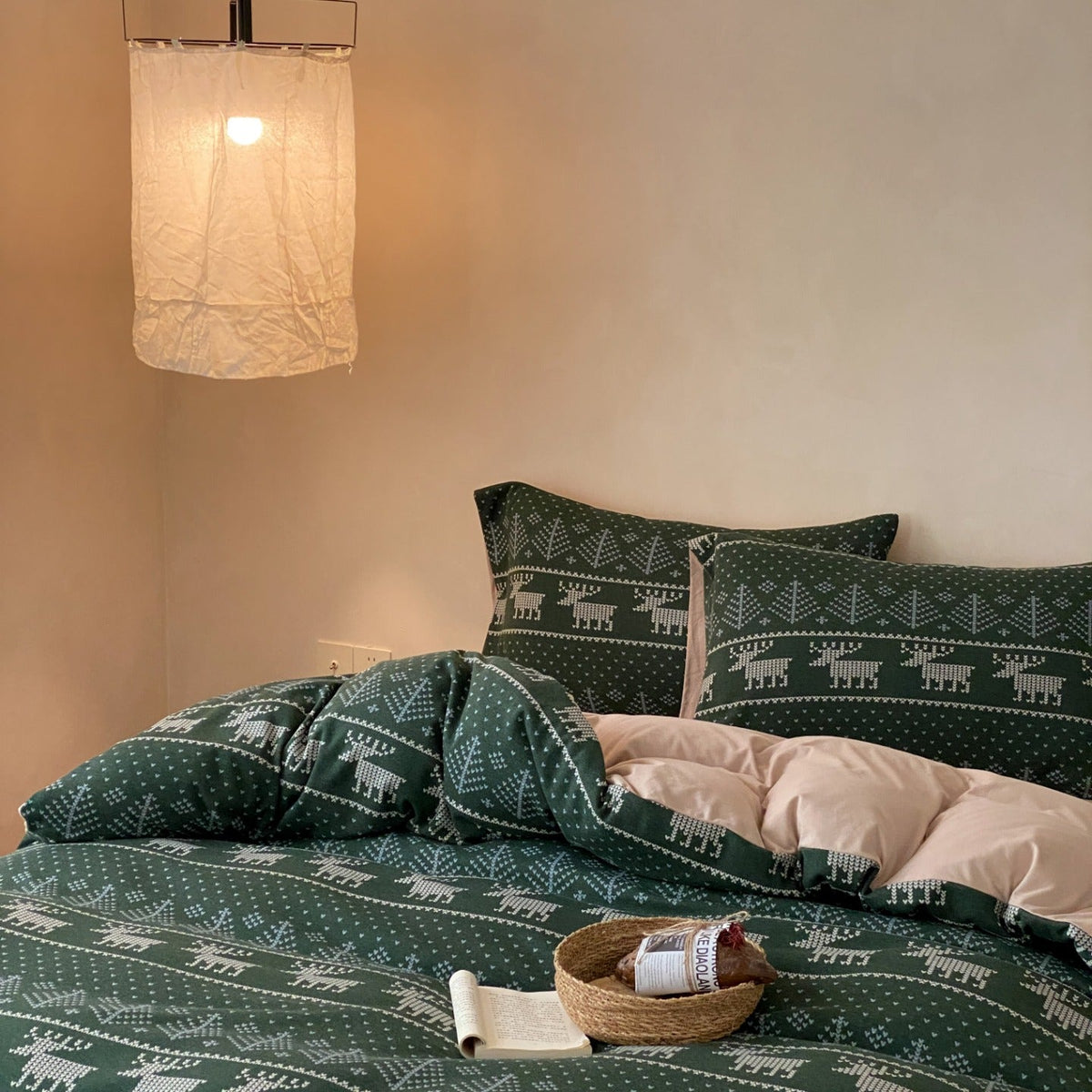 Alpine Fair Isle Cotton Jersey Bedding Set