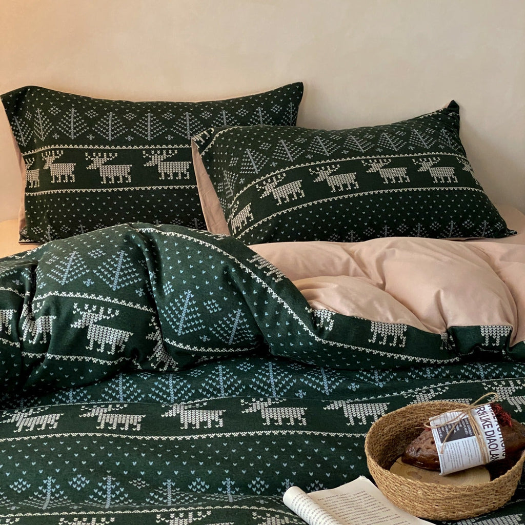 Alpine Fair Isle Cotton Jersey Bedding Set