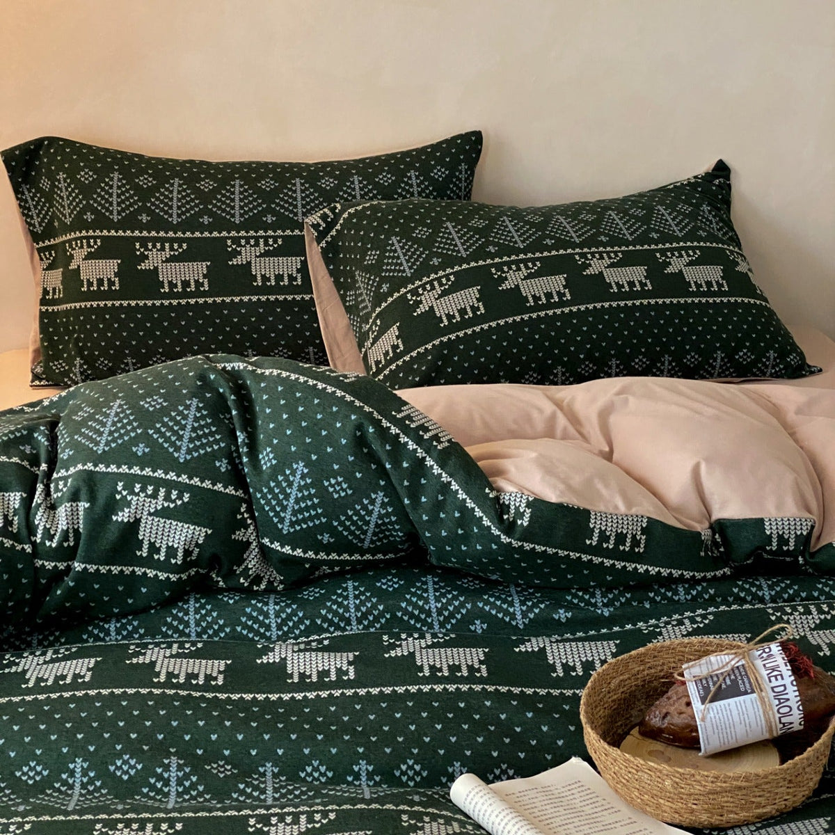 Alpine Fair Isle Cotton Jersey Bedding Set