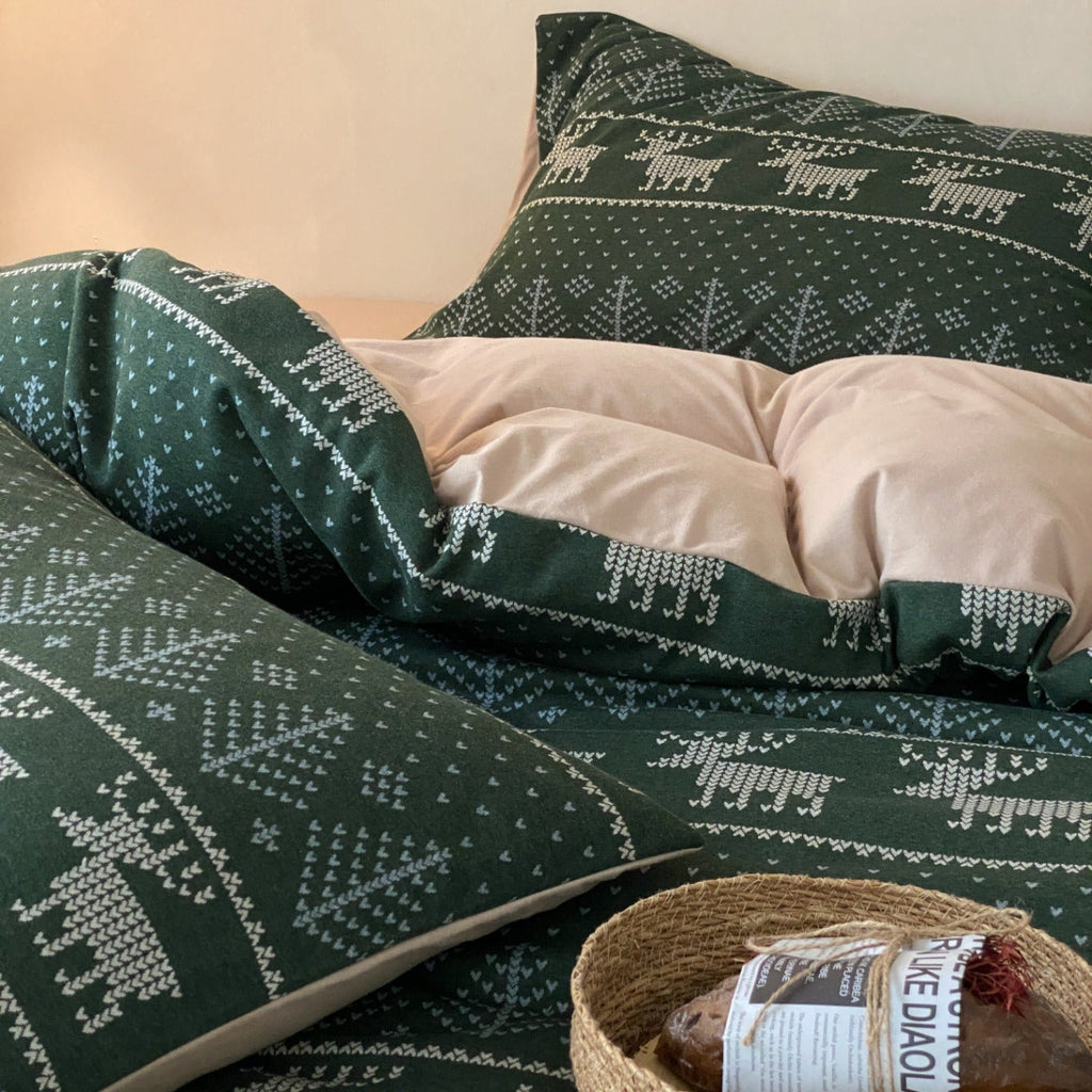 Alpine Fair Isle Cotton Jersey Bedding Set