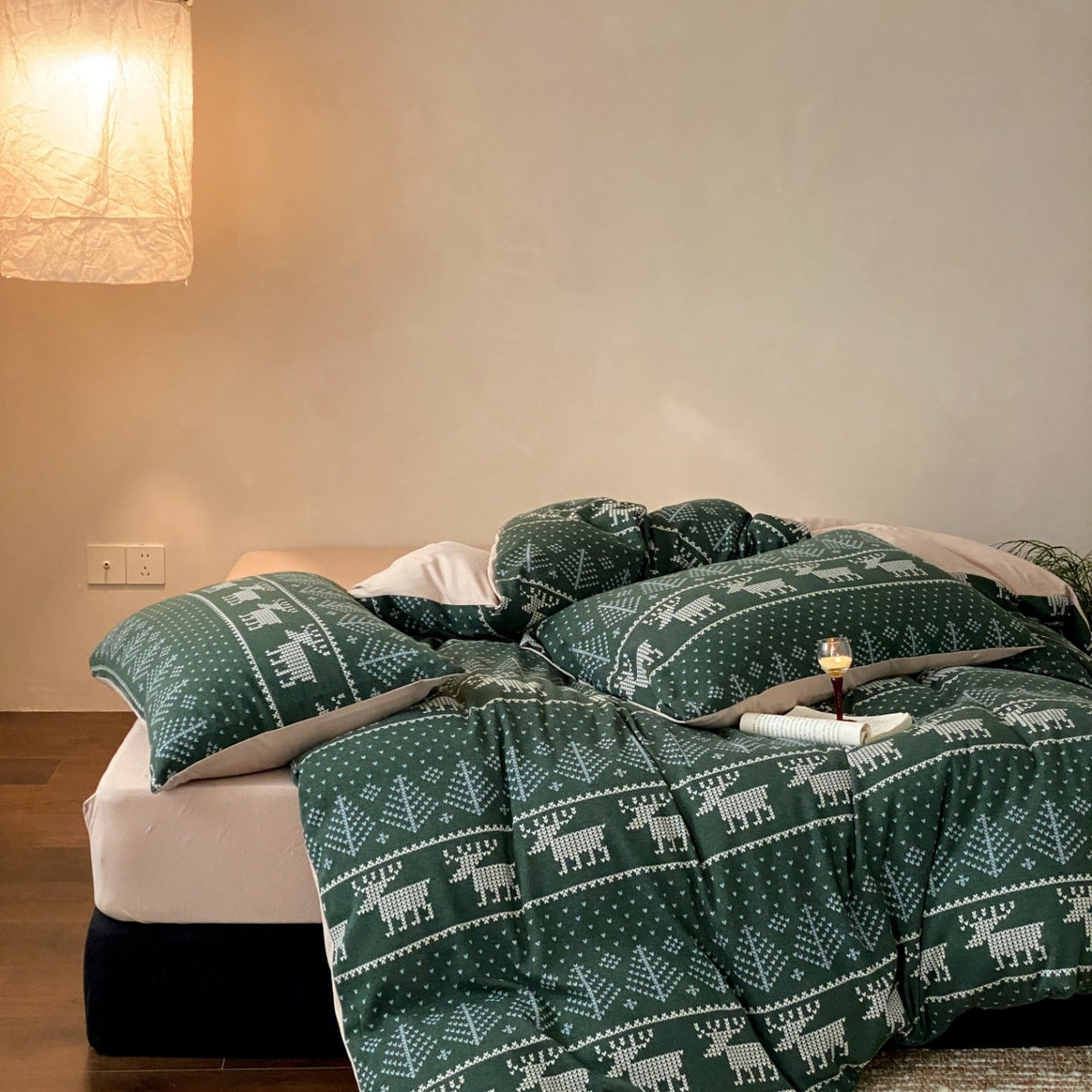 Alpine Fair Isle Cotton Jersey Bedding Set