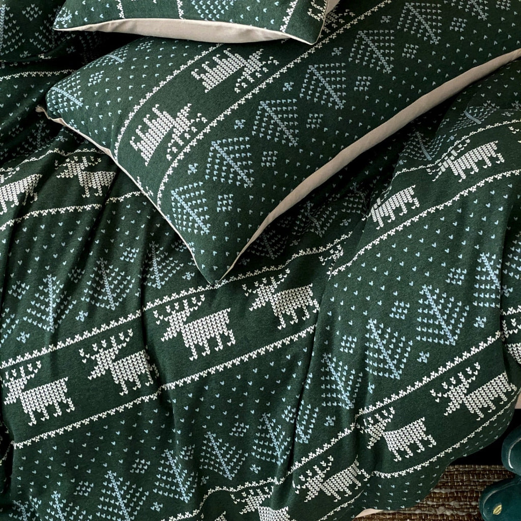 Alpine Fair Isle Cotton Jersey Bedding Set