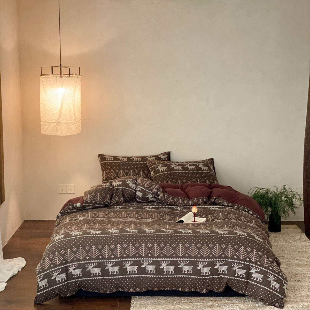 Alpine Fair Isle Cotton Jersey Bedding Set
