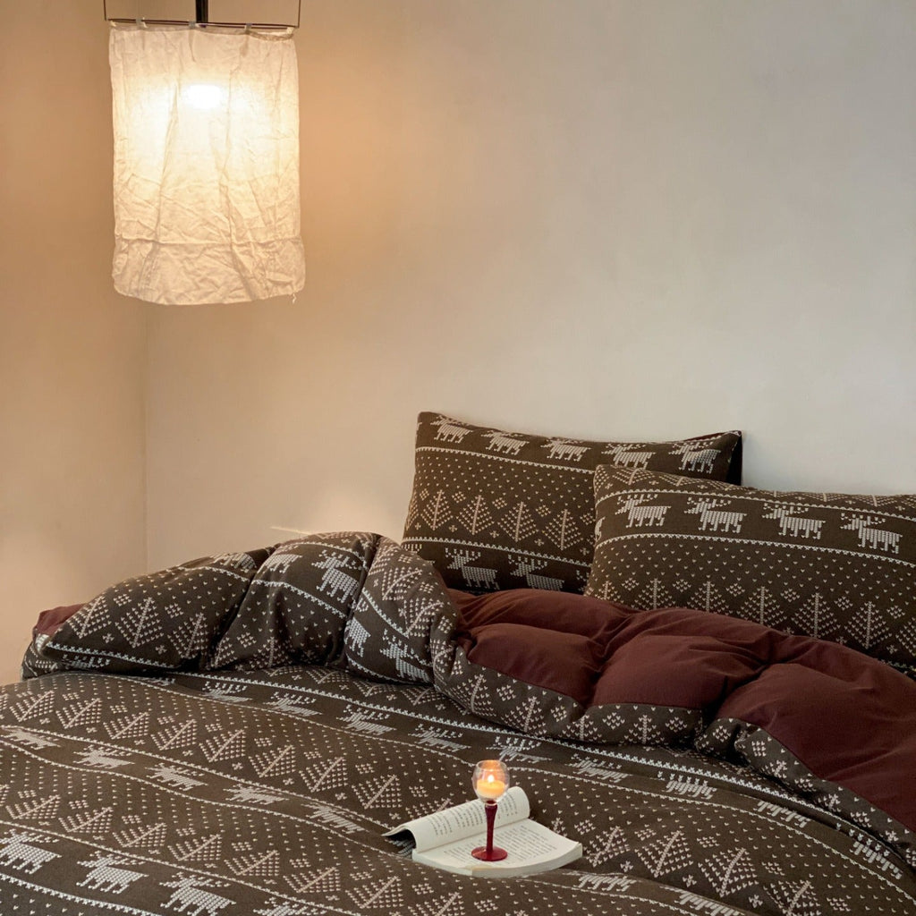 Alpine Fair Isle Cotton Jersey Bedding Set