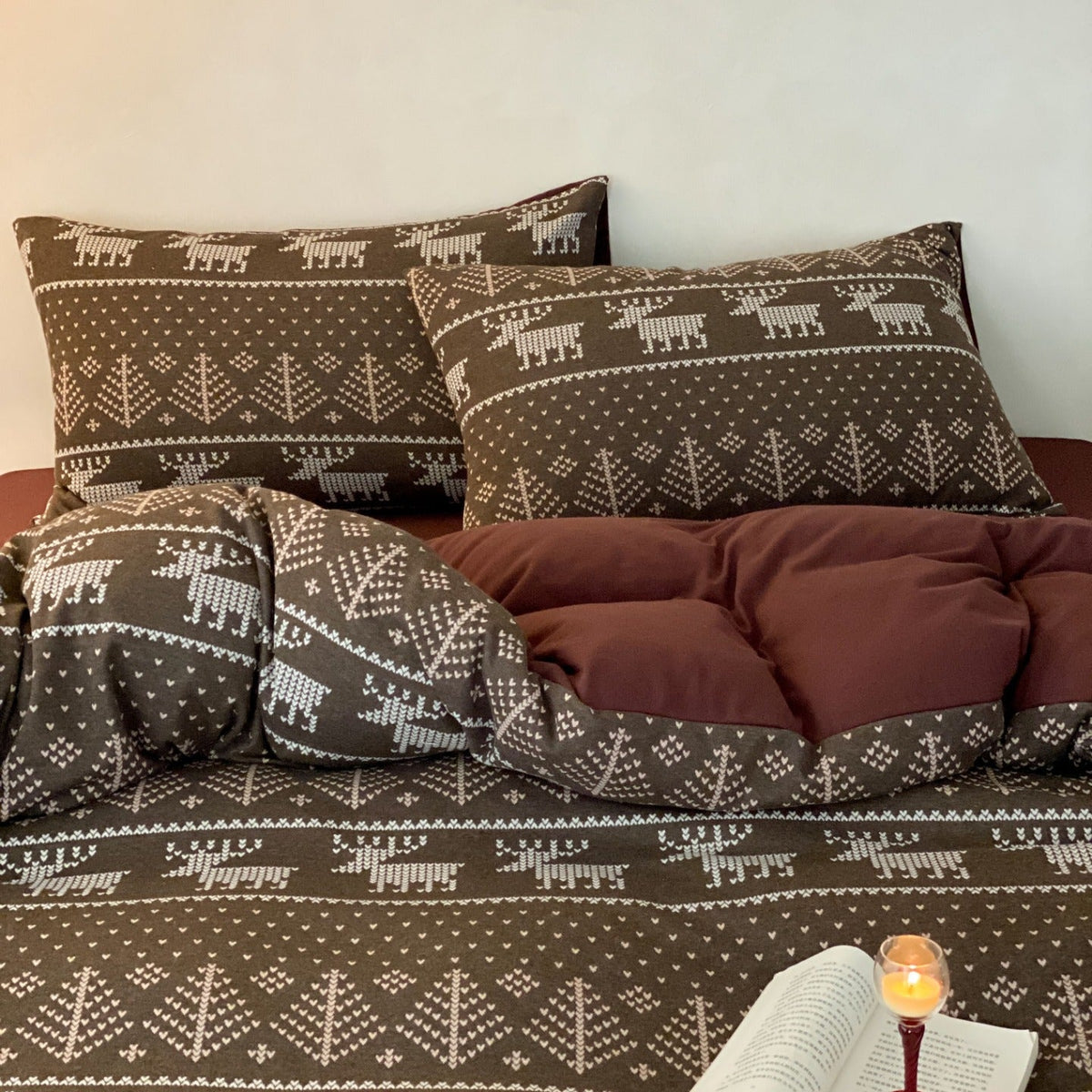 Alpine Fair Isle Cotton Jersey Bedding Set