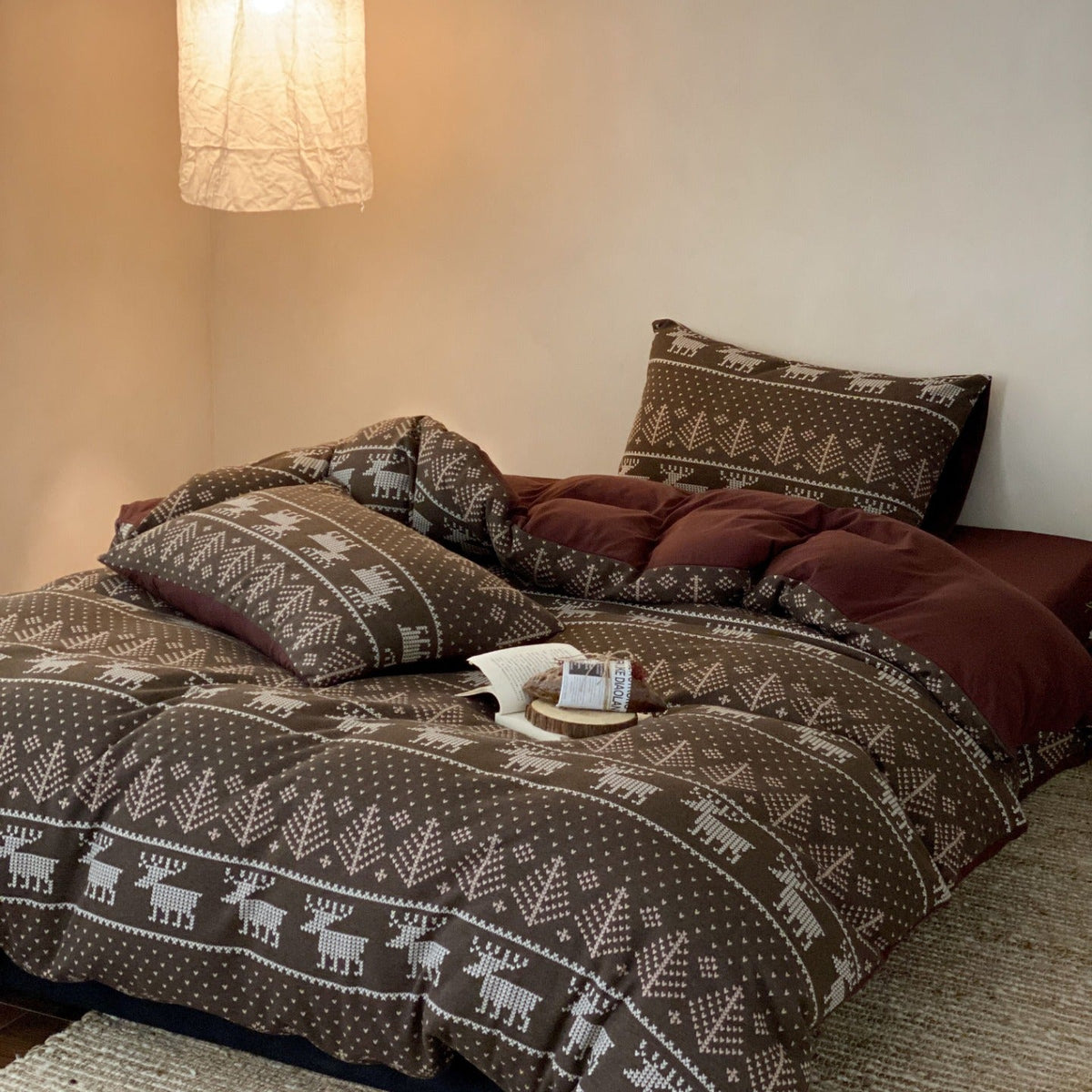 Alpine Fair Isle Cotton Jersey Bedding Set