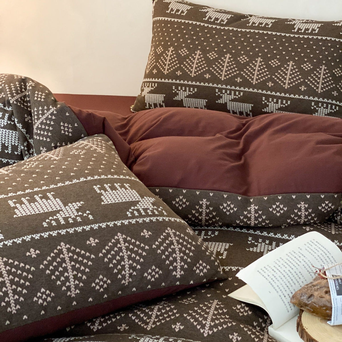 Alpine Fair Isle Cotton Jersey Bedding Set