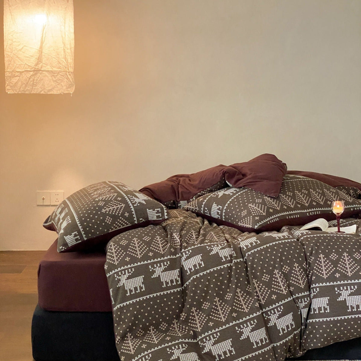 Alpine Fair Isle Cotton Jersey Bedding Set