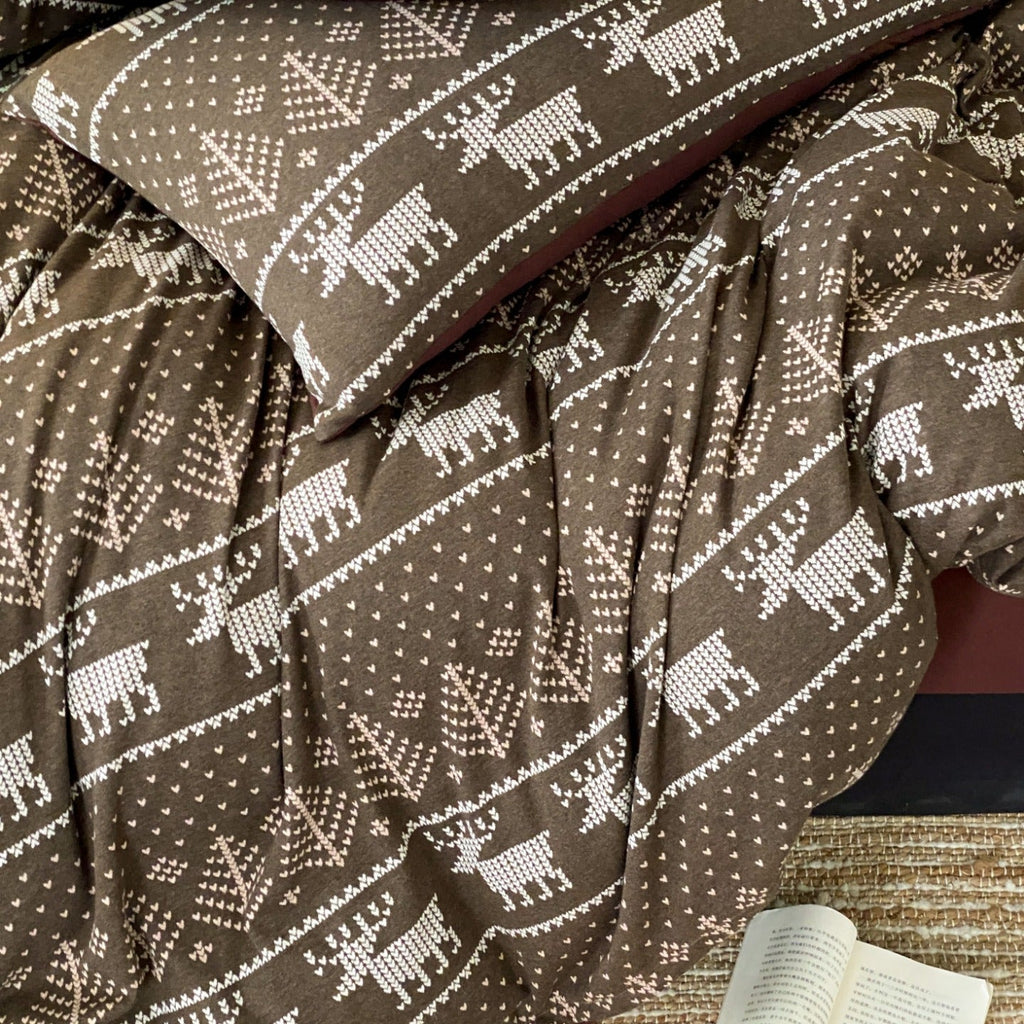 Alpine Fair Isle Cotton Jersey Bedding Set