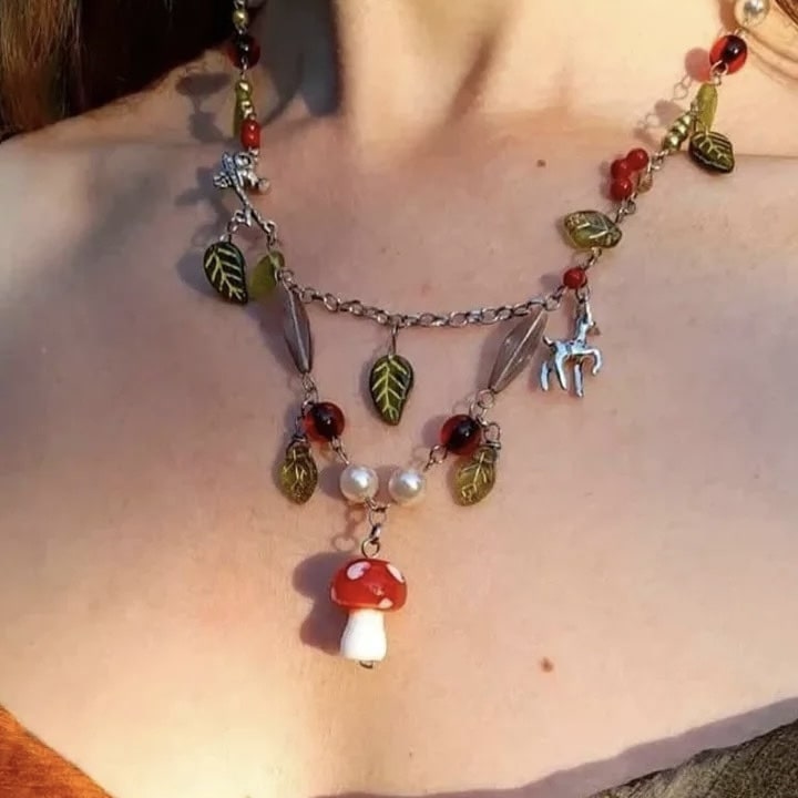 Mushroom Necklace