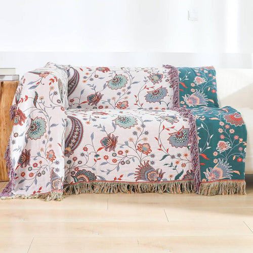Amira Reversible Soft Cotton Throw Blanket