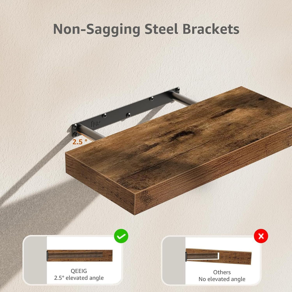 Rustic Floating Wall Shelf