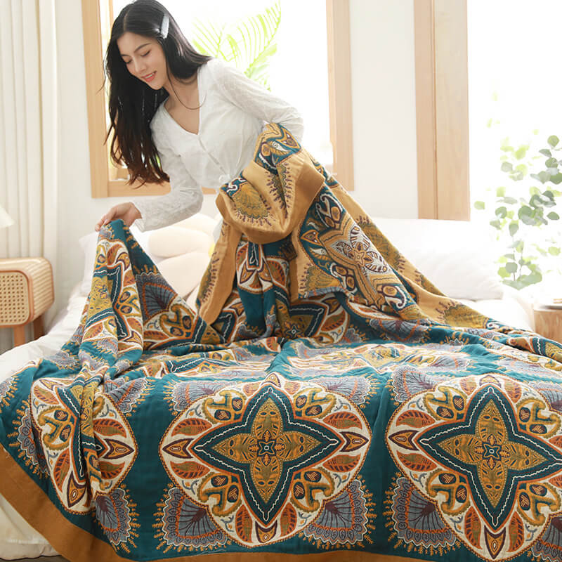 Marrakech Cotton Quilt - Reversible & Soft Bedspread