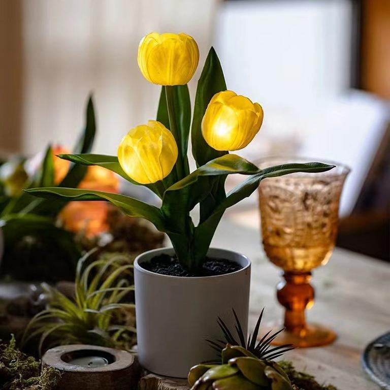 Artificial Tulip Flower Night Light Ambient Lamp