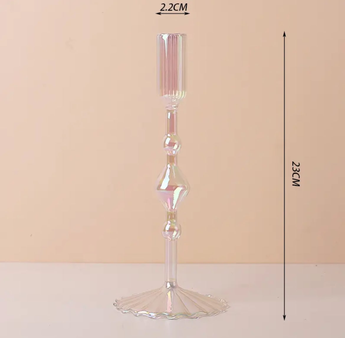 Taper Glass Candlestick Holder 8