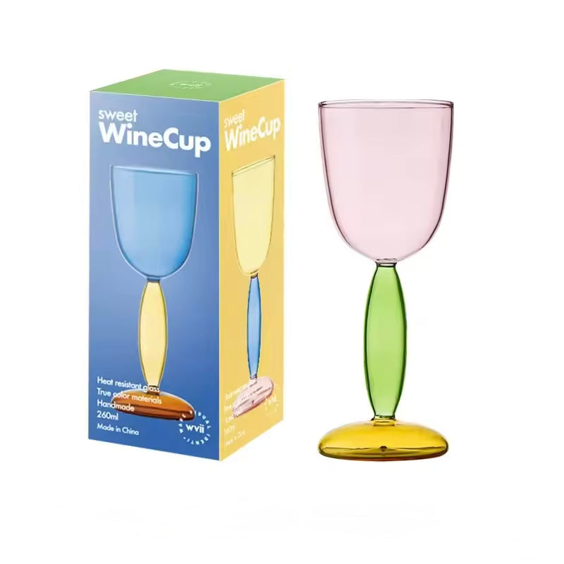 Colored Borosilicate Wine Glasses