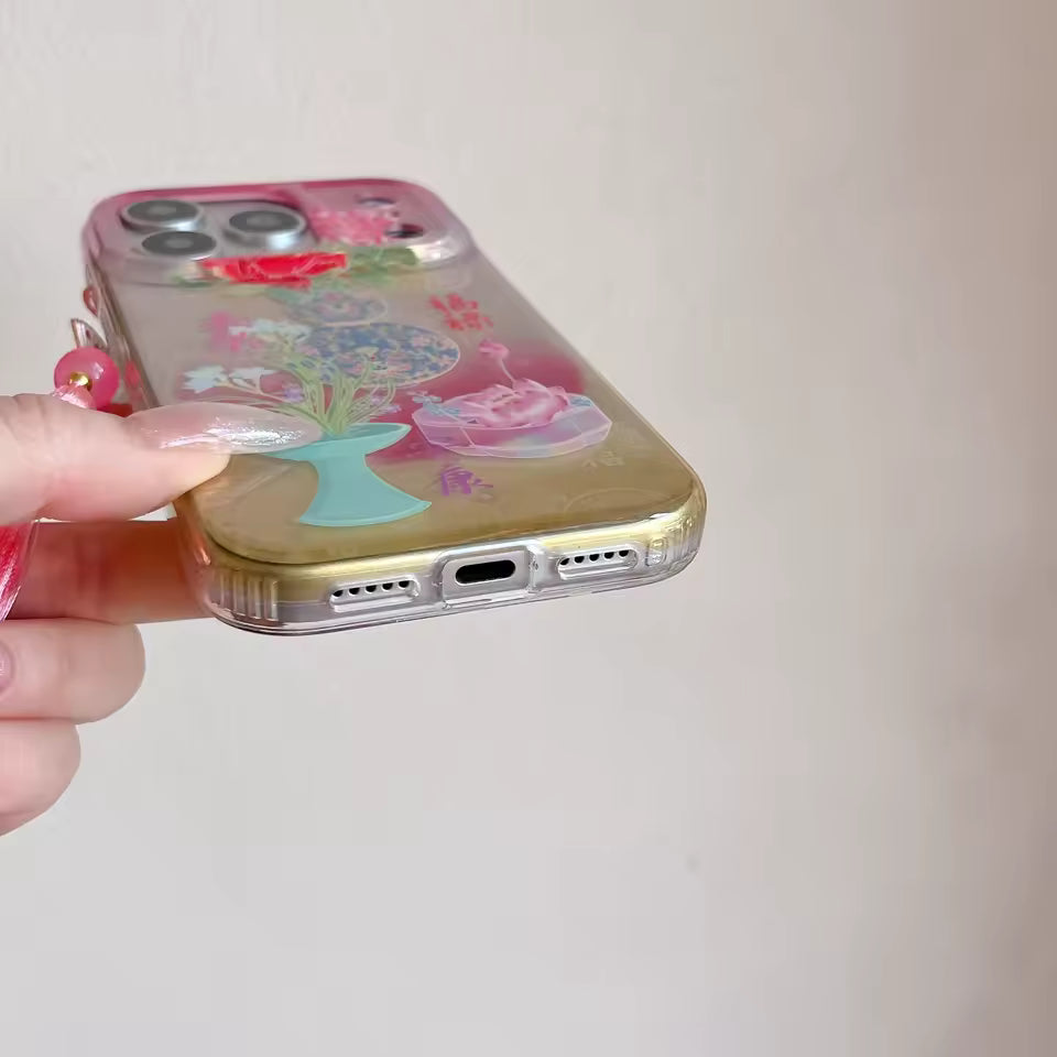 Asian Aesthetic Floral iPhone Case