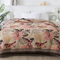 Cotton Throw Blanket - Chickadee Design