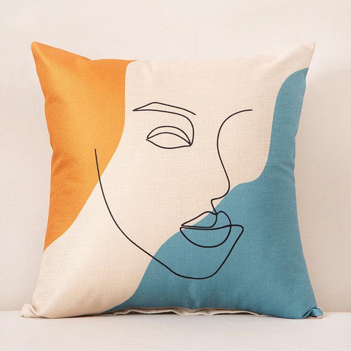 Abstract Face Cushion Covers Confidence
