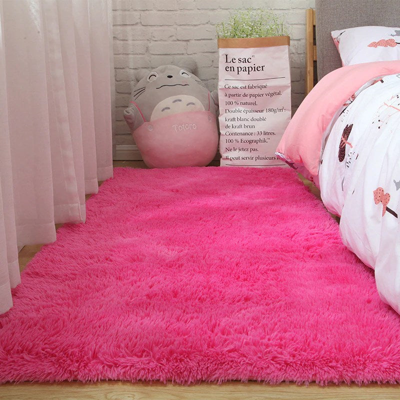 Aesthetic Room Rug Rose Red