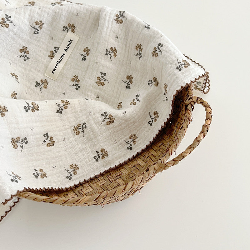 Muslin Toddler Blanket & Pillow Set – Calendula Floral