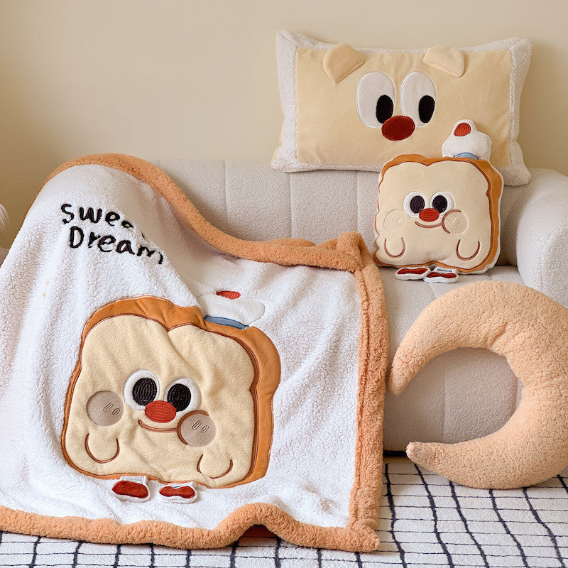 Plush Sherpa Baby Blanket – Food-Themed Designs