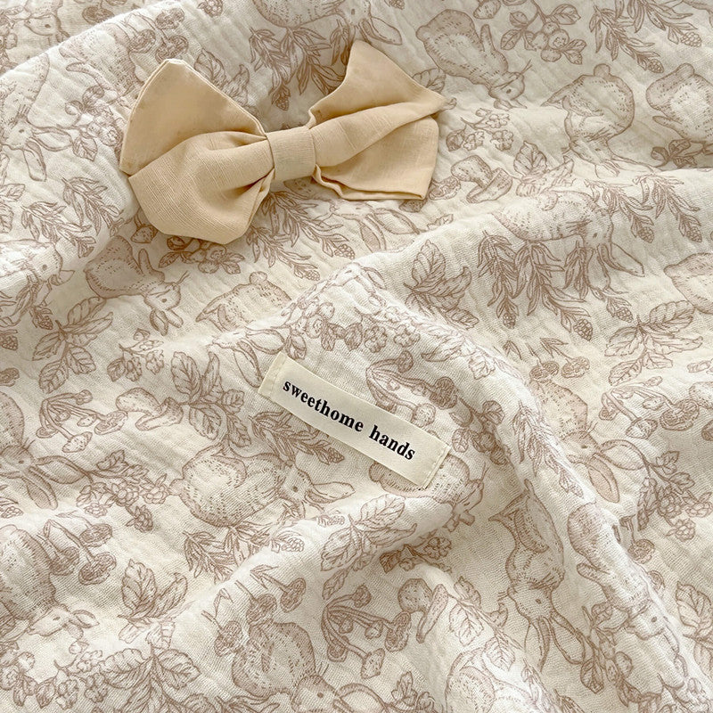 Dreamwoods Floral Cotton Muslin Baby Blanket – 47″×51″