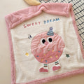 Plush Sherpa Throw Blanket – Donut & Samoyed Designs