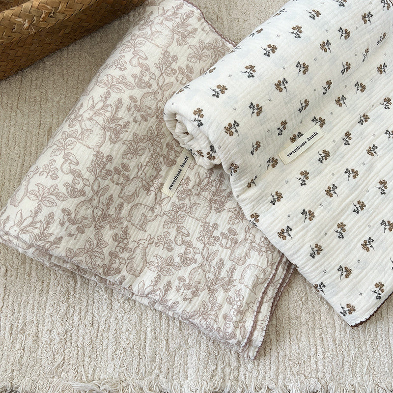 Muslin Toddler Blanket & Pillow Set – Calendula Floral