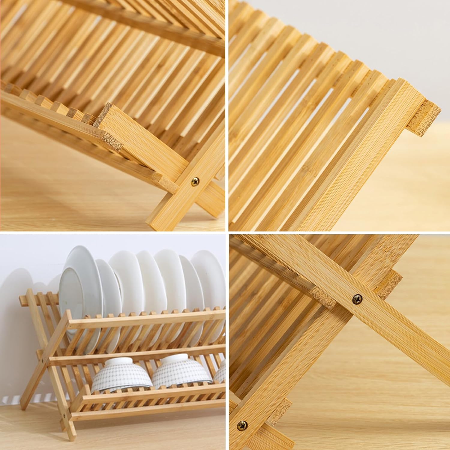 Hinoki Bamboo Dish Drying Rack