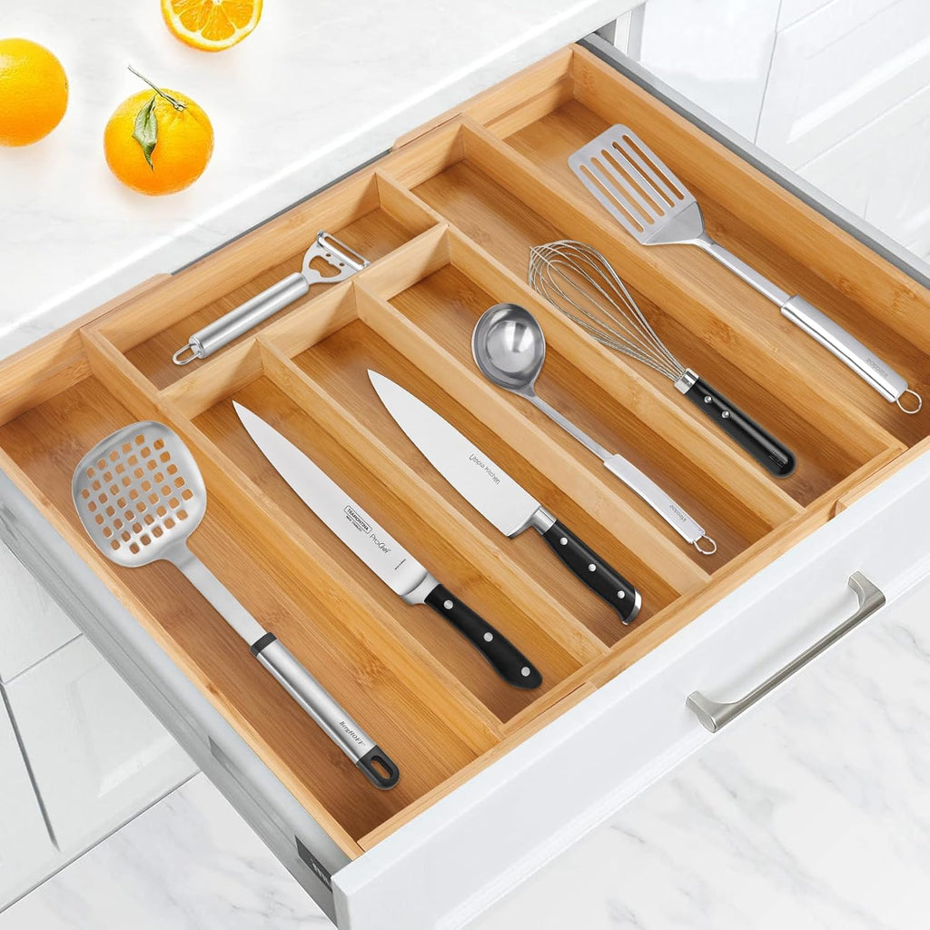 Takumi Bamboo Flatware Drawer Organizer