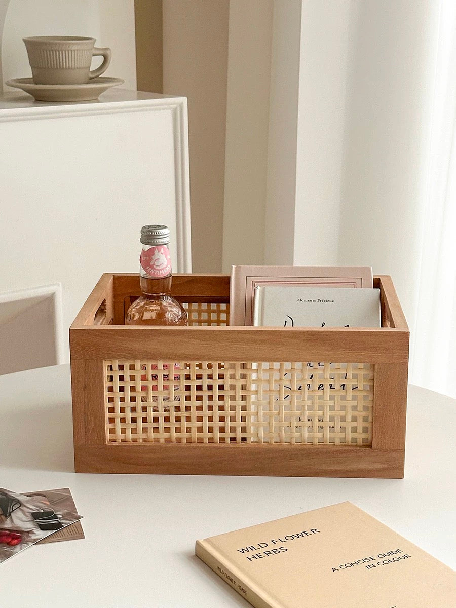 Retro Wood Storage Box S 30 x 20 x 14 cm (11.8 x 7.8 x 5.5 in)