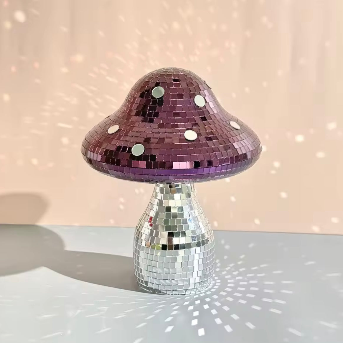 Dreamy Disco Mushroom Ball Purple Dots