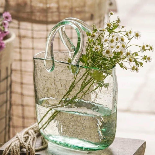 Bag Glass Vase Tote Bag Green