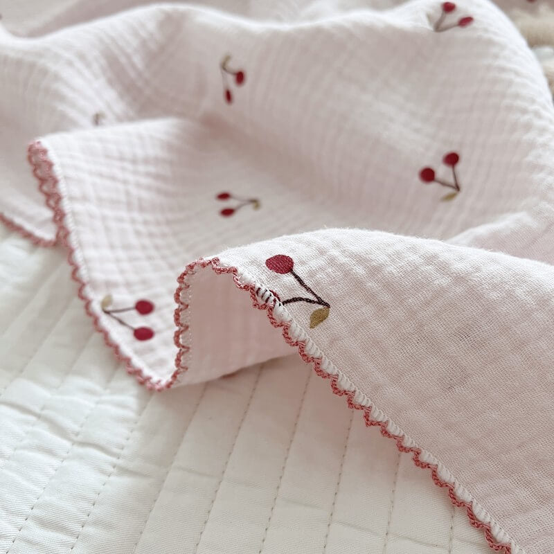 Soft Cherry Blossom Baby Blanket & Pillow Set –  47" x 51"