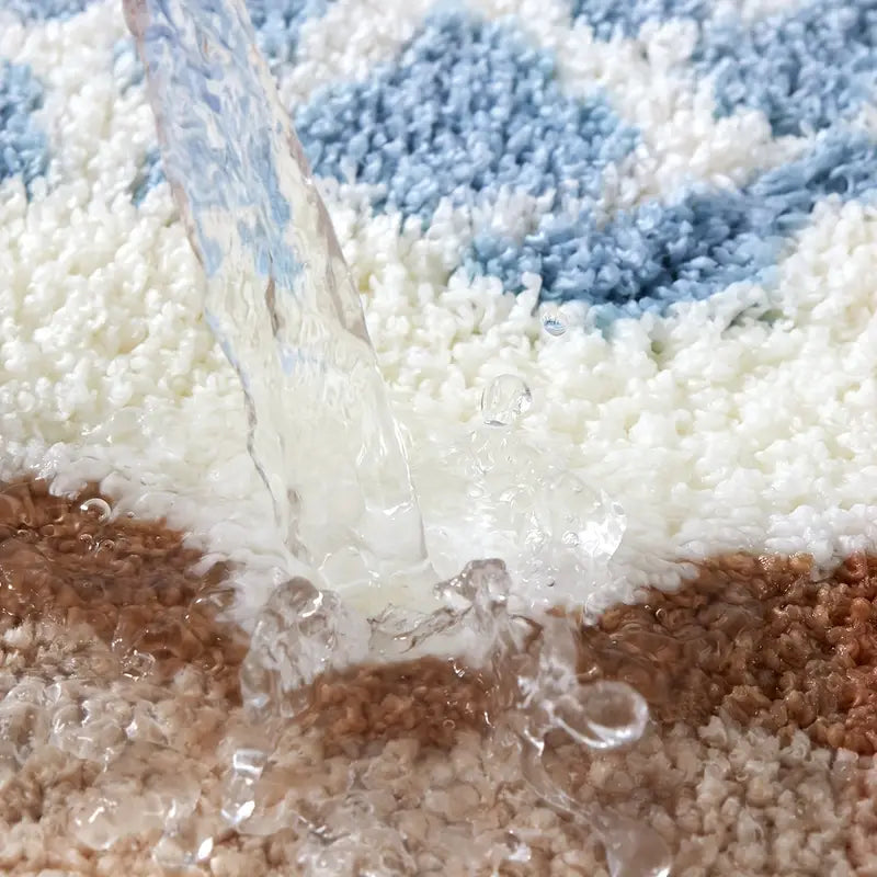Ocean Waves Microfiber Bath Mat