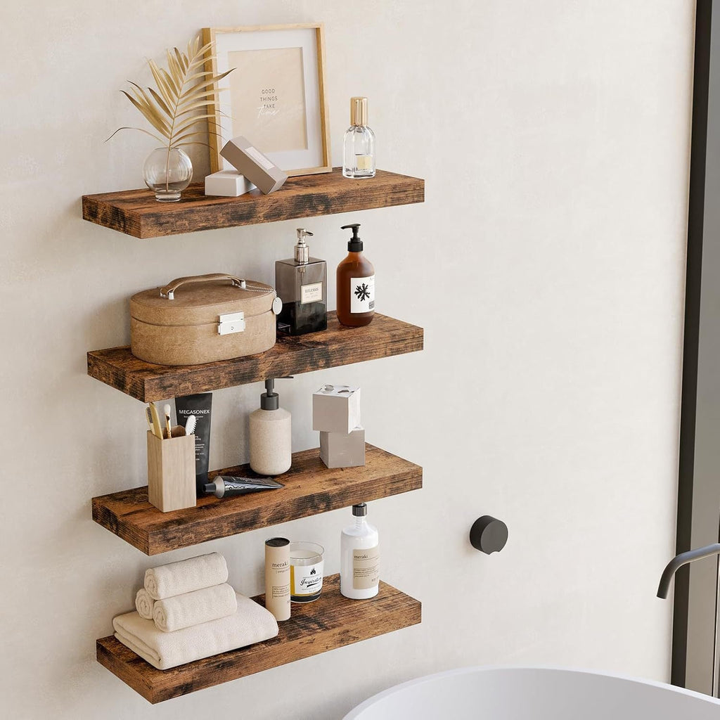 Rustic Floating Wall Shelf