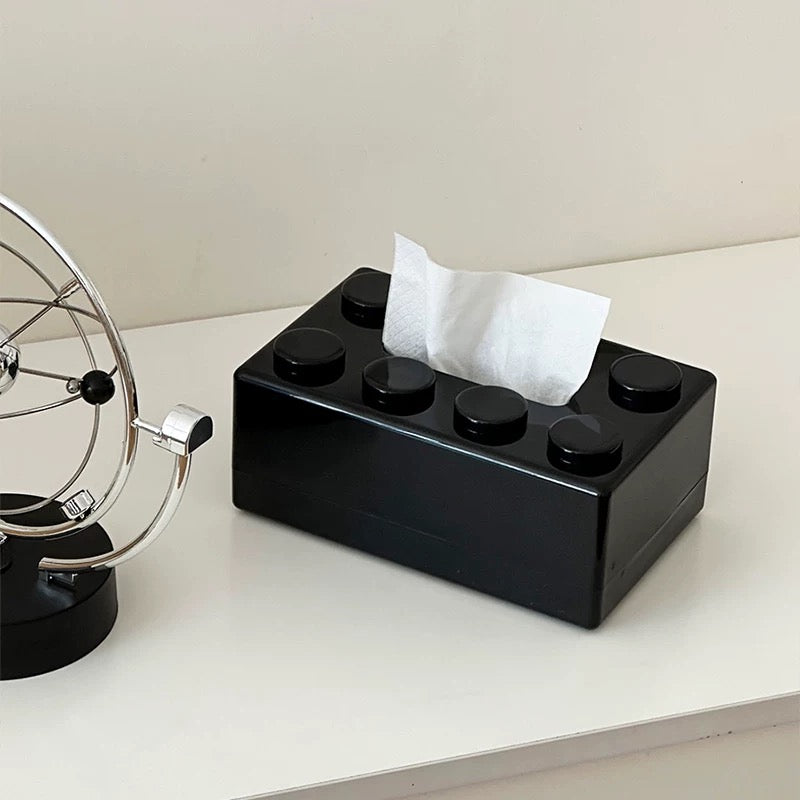 Creative Building Blocks Tissue Box Black