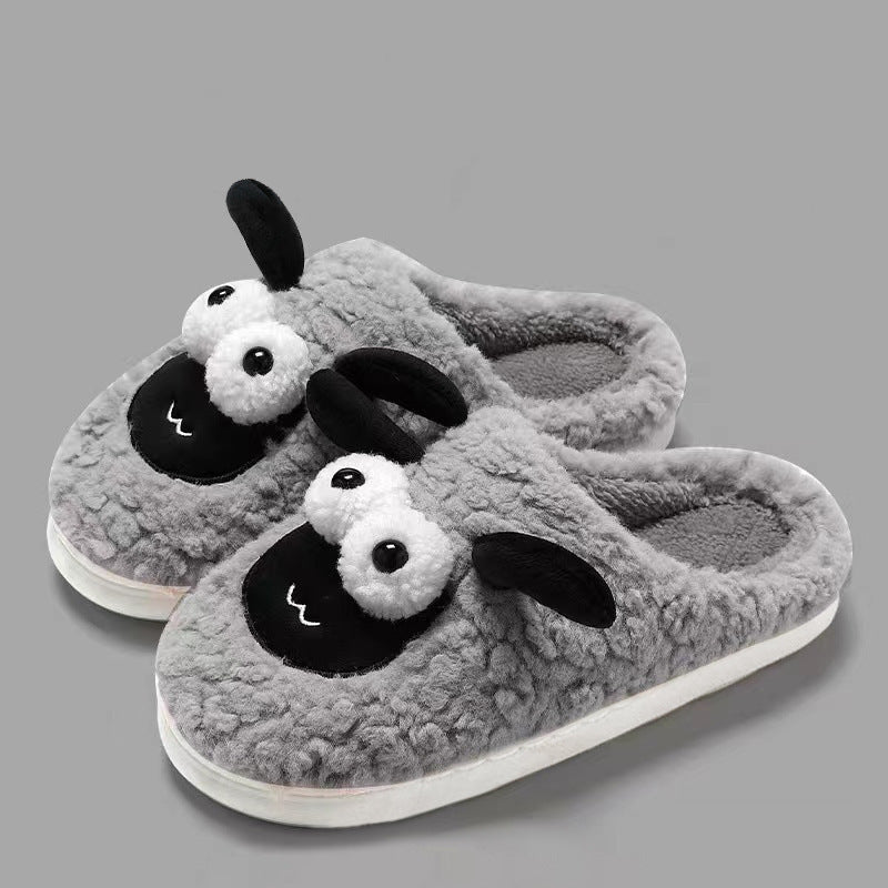 Sheep Cotton House Slippers Gray
