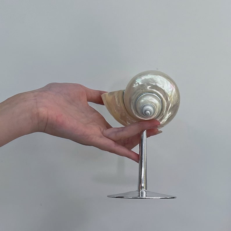 Shell Wine Glass Silver