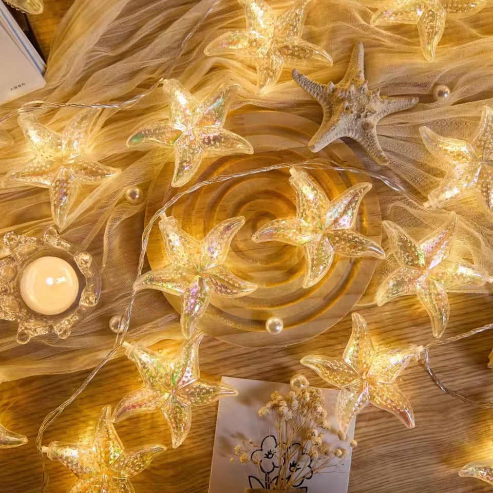 Seashell & Starfish LED String Lights B
